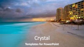  Presentation with cancun - Slide set with  background and a  colored foreground