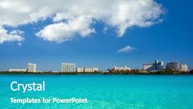  Presentation with mexico cancun - Cool new PPT layouts with zoning - cancun hotel zone at nichupte backdrop and a teal colored foreground