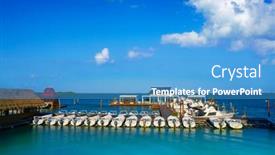  Presentation with mexico cancun - PPT theme enhanced with cancun-hotel-zone-marina background and a teal colored foreground