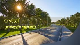  Presentation with mexico cancun - Presentation design consisting of cancun mexico kukulcan boulevard palm background and a tawny brown colored foreground