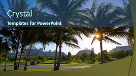  Presentation with mexico cancun - Cool new PPT layouts with cancun mexico kukulcan boulevard palm trees at hotel zone in mexico backdrop and a ocean colored foreground