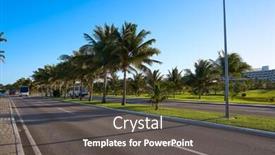  Presentation with cancun - PPT layouts having cancun mexico kukulcan boulevard palm trees at hotel zone in mexico background and a dark gray colored foreground