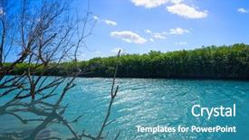  Presentation with mexico cancun - PPT theme enhanced with cancun nichupte lagoon at hotel background and a teal colored foreground