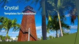  Presentation with control tower - Beautiful PPT layouts featuring cancun old airport control tower backdrop and a  colored foreground