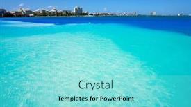  Presentation with cancun - Audience pleasing theme consisting of cancun playa langostas beach in hotel zone of mexico backdrop and a arctic colored foreground