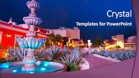  Presentation with mexico cancun - Slides enhanced with cancun sunset at boulevard kukulcan background and a  colored foreground