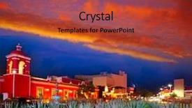  Presentation with mexico cancun - Beautiful presentation featuring cancun sunset at boulevard kukulcan backdrop and a red colored foreground