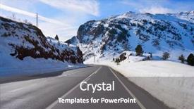  Presentation with road to bail reform - Colorful slide deck enhanced with candanchu snow road in huesca backdrop and a  colored foreground