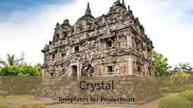  Presentation with candi - Slides enhanced with candi bendah buddhist temple background and a coral colored foreground