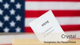  Presentation with civil rights - Theme having candidates inserted into ballot box background and a lemonade colored foreground