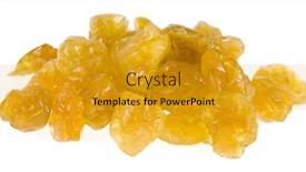  Presentation with candied fruit - Audience pleasing PPT theme consisting of catering food at a table on a party backdrop and a coral colored foreground