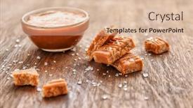  Presentation with bowl - Presentation theme enhanced with candies-and-bowl-with-caramel background and a lemonade colored foreground