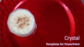  Presentation with traditional drink - Presentation theme enhanced with candies anddrinks - eggnog christmas eggnog with cinnamon background and a wine colored foreground