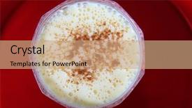  Presentation with traditional drink - Beautiful presentation theme featuring candies anddrinks - eggnog christmas eggnog with cinnamon backdrop and a coral colored foreground