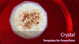  Presentation with traditional drink - Colorful slides enhanced with candies anddrinks - eggnog christmas eggnog with cinnamon backdrop and a wine colored foreground