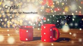  Presentation with christmas food - PPT layouts having candies anddrinks - holidays christmas winter food background and a soft green colored foreground