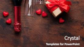  Presentation with greeting card - Presentation enhanced with candies anddrinks - valentines day greeting card background and a tawny brown colored foreground