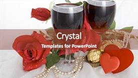  Presentation with chocolate wine - Amazing theme having candies two glasses of wine backdrop and a  colored foreground