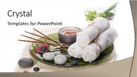  Presentation with incense sticks - Beautiful theme featuring candle and incense sticks backdrop and a white colored foreground