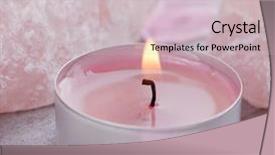  Presentation with decoration - Audience pleasing slide set consisting of candle and rose quartz decoration backdrop and a soft green colored foreground