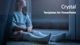  Presentation with pathways in winter - Colorful PPT layouts enhanced with candle art - cute little girl backdrop and a ocean colored foreground