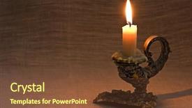  Presentation with baroque - PPT theme with free christianity - baroque candlelight holder background and a tawny brown colored foreground