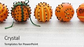 Presentation with clove - Slide deck with freshener - clove orange pomander balls homemade background and a white colored foreground