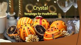  Presentation with orange - Theme featuring spiced orange pomander balls scented background and a  colored foreground