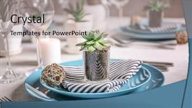  Presentation with succulents - Beautiful slides featuring table served with succulents backdrop and a light gray colored foreground
