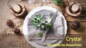  Presentation with succulents - Cool new theme with table served with succulents backdrop and a tawny brown colored foreground