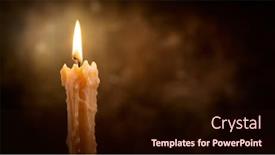  Presentation with wax - PPT layouts having funeral memorial - candle flame close up background and a wine colored foreground