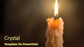  Presentation with wax - Amazing slide deck having candle-flame-close-up backdrop and a wine colored foreground