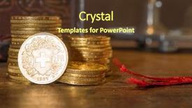 Presentation with antique parchment - Amazing slides having candle-holder and gold coin backdrop and a tawny brown colored foreground
