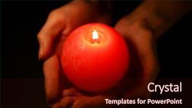  Presentation with black female - Beautiful slide set featuring candle in female hands backdrop and a wine colored foreground