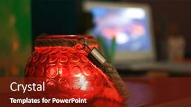  Presentation with candle - Slides having candle-in-glass-holder background and a tawny brown colored foreground