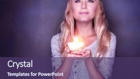  Presentation with candle christmas - Cool new theme with candle in hands on dark backdrop and a violet colored foreground