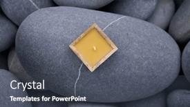  Presentation with candle - Slides having candle-in-wooden-bowl background and a dark gray colored foreground