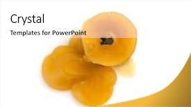  Presentation with peppermint candy cane on white - Beautiful slide deck featuring candle isolated on white background backdrop and a white colored foreground