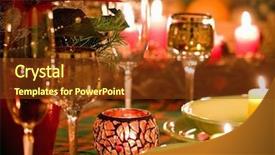 Presentation with candle christmas - Slides featuring candle light - beautiful place setting for christmas background and a tawny brown colored foreground