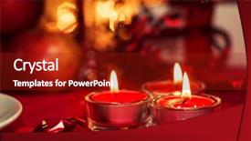  Presentation with christmas play - Presentation theme having candle light - beautiful place setting for christmas background and a crimson colored foreground