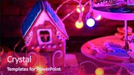  Presentation with candle christmas - Colorful PPT theme enhanced with cinnamon stick children's exhibition backdrop and a violet colored foreground