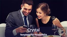  Presentation with main course - Slide set featuring candle making - restaurant technology couple and holiday background and a  colored foreground