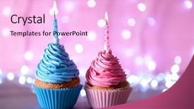  Presentation with awards glitter - PPT theme enhanced with candle on a glitter background background and a lavender colored foreground