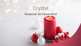  Presentation with rustic lights - Slide deck featuring candle-with-christmas-decoration background and a sky blue colored foreground