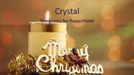  Presentation with candle christmas - Theme enhanced with candle with the words merry background and a  colored foreground