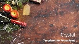  Presentation with candy cane christmas - Beautiful slide set featuring candlelight wine - christmas gift boxes candles champagne backdrop and a tawny brown colored foreground