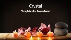  Presentation with water life - Slide deck having candles and flowers in water background and a black colored foreground