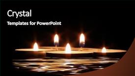  Presentation with reflection - Theme featuring candles and its reflection background and a black colored foreground