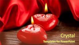  Presentation with silk - Colorful theme enhanced with candles and red silk border backdrop and a tawny brown colored foreground