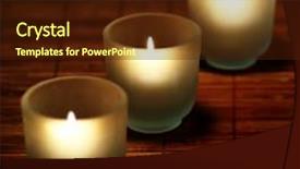  Presentation with bamboo - Cool new presentation theme with votif - candles burning at night backdrop and a tawny brown colored foreground